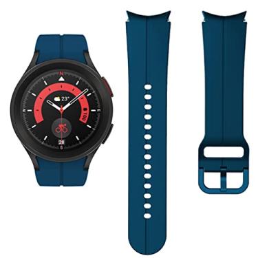 Imagem de Pulseira de relógio de 20 mm, compatível com Samsung Galaxy Watch 5 40 mm 44 mm/5 Pro 45 mm/4 40 mm 44 mm/4 pulseira de silicone esportiva respirável para homens e mulheres, ciano