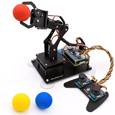 Imagem de Adeept 5-DOF Robotic Arm Kit for Raspberry Pi 4 B 3 B+ B A+, Programmable DIY Coding STEM Educational 5 Axis Robot Arm with Python Code and Tutorials(PDF) - Black