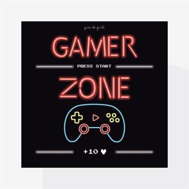 Imagem de Pôster Adesivo De Parede Menino Gamer Zone Grão De Gente