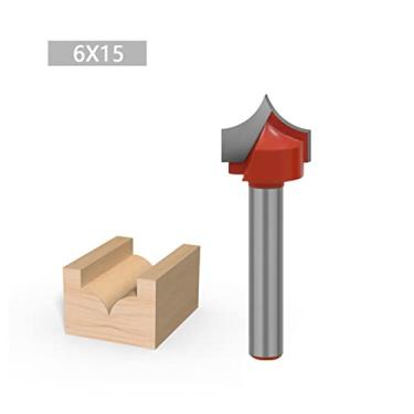 Imagem de Tingpai Roteador Bits Ponto de nhu Corte Bo a Red Haste de 6mm 15mm Diâmetro da Lâmina pa Fer menta de Fresa e T balho de Madei
