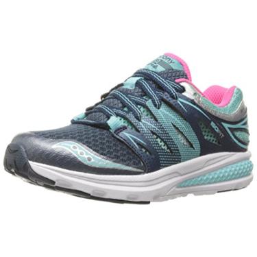 Imagem de Saucony Tênis de corrida Zealot 2 (criança pequena/grande), Azul-marinho/turquesa, 11 Little Kid
