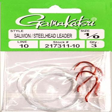 Imagem de Gamakatsu 217311-10 Isca de cabeça de sal/aço (pacote com 10), tamanho 1/0, vermelha