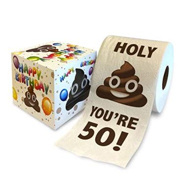 Imagem de Happy 50th Birthday Papel higiênico Presente divertido de brincadeira