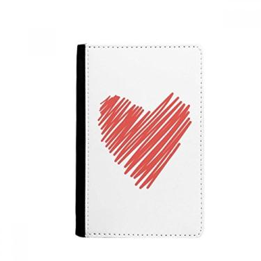 Imagem de Porta-passaporte para o dia dos namorados com desenho de grafite de coração notecase burse capa carteira porta-cartão, Multicolor