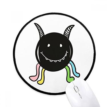 Imagem de DIYthinker Universo e alienígena Smile Monster Mouse Pad desktop escritório tapete redondo para computador