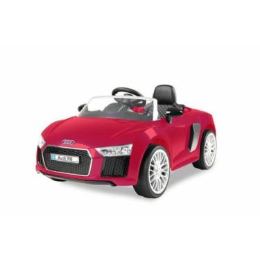 Mini Carro Elétrico Infantil Criança 12V Audi R8 Spyder Controle Remoto  Rosa Brinqway BW-123