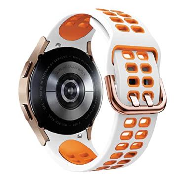 Imagem de HAZELS 20mm Smart Official Strap Band para Samsung Galaxy Watch 4 Classic 46 42mm Smartwatch Silicone No Gaps Pulseira Watch4 44 40mm (Cor: Cor Q, Tamanho: Watch4 Classic 46mm)