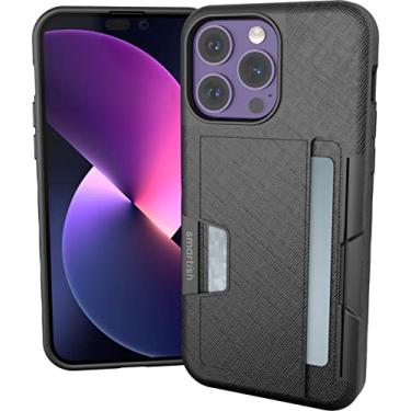 Imagem de Smartish Capa carteira para iPhone 14 Pro Max - Wallet Slayer Vol. 2 [Slim + Protective] Suporte para cartão de crédito com suporte - Black Tie Affair