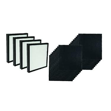 Imagem de Nispira True HEPA com filtro de carbono ativado de substituição WK01234QPC para Oreck Airvantage WK10002QPC, purificadores de ar Plus Pet WK10052QPC 4 pacotes
