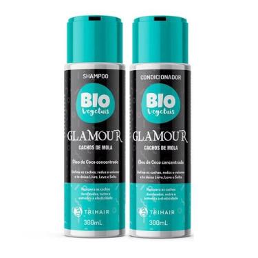 Imagem de Kit Shampoo + Cond Cachos De Mola Glamour Biovegetais 600ml