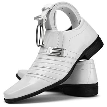 Imagem de SAPATO SOCIAL BRANCO MASCULINO ESTILO ITALIANO (39, BRANCO)