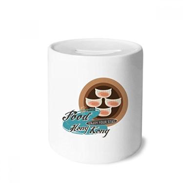 Imagem de DIYthinker Hong Kong Har Gow Dumplings caixa de cerâmica porta-moedas presente de cofrinho