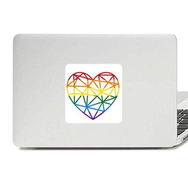 Imagem de Adesivo arco-íris gay lésbica coração LGBT decalque vinil paster laptop decoração PC