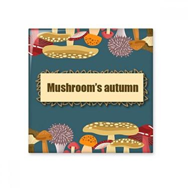 Imagem de Linda ilustração de cogumelo azul louco azulejo de cerâmica brilhante decalque adorno de tijolos vitrificados