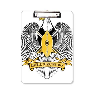 Imagem de South Sudan África Emblema Nacional Prancheta Pasta Bloco de Escrita Placa de Apoio A4