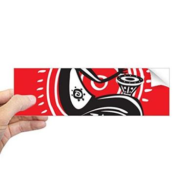 Imagem de DIYthinker Pandeiro mexicano dança comemorar o México adesivo retangular para-choque notebook decalque janela