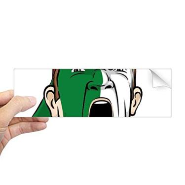 Imagem de DIYthinker Argélia Adesivo retangular para maquiagem facial gritando para notebook, janela decalque