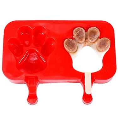 Imagem de jia cool Molde de sorvete, 10 células, gel de sílica clássico, reutilizável, conjunto de moldes de picolé, picolé, máquina de fazer sorvete infantil, ferramentas para fazer sorvete (garra de urso com 50 raízes)