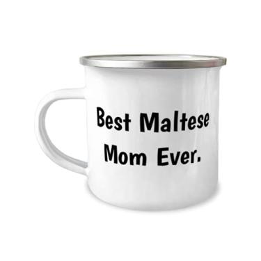 Imagem de Cão maltês reutilizável, melhor mãe maltesa de todos os tempos, caneca de camper de 355 ml de amigos