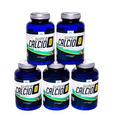 Imagem de Super Cálcio D Cálcio + Vitamina D Kit 5 Emb. Vc Viu Na Tv