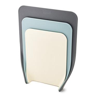 Imagem de Joseph Joseph Conjunto de tábuas de corte de plástico Nest Chop 33,7 cm x 25,4 cm Tábua de cortar tapete de preparação de cozinha com bordas curvas, 3 peças, grande