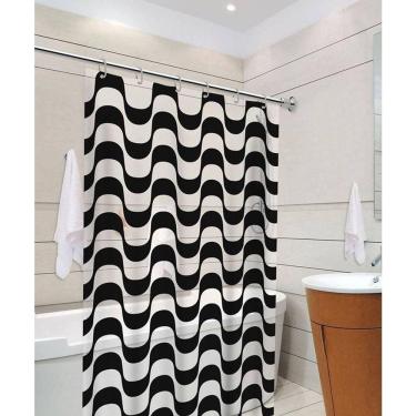 Imagem de Cortina De Box Pvc Anti Mofo Com Gancho Vários Modelos