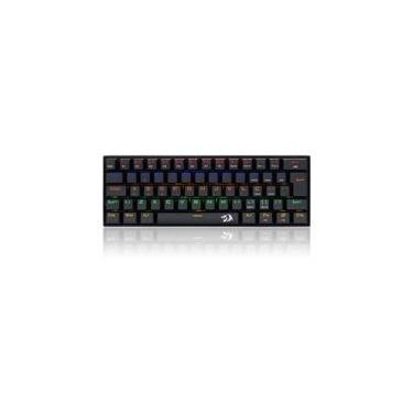 Imagem de Teclado Mecânico Gamer Redragon Lakshmi, Rainbow RED, Switch, ABNT2, Preto - K606R (PT-RED)