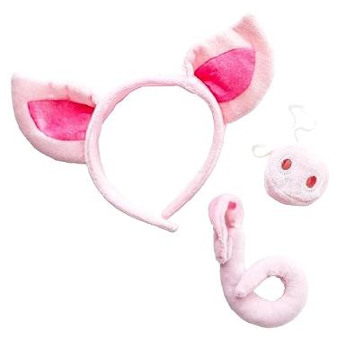 Imagem de Squirrel Products Pig Headband Ears, Snout and Tail Costume Accessory Set, One Size Fits All Ages 3+