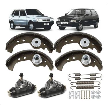 Imagem de Kit Sapata Lona Cilindro Freio Tras Uno Mille 1985 A 2008