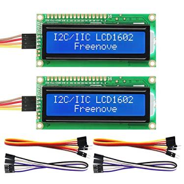 Imagem de Freenove Módulo I2C LCD 1602 (2 pacotes), novo tipo IIC TWI serial 16x2 Display, compatível com Arduino Raspberry Pi Pico ESP32 ESP8266