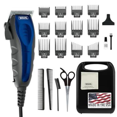 Imagem de Wahl Kit de corte de cabelo pessoal compacto com cabo e alavanca ajustável e 12 protetores de aparador de cabelo para cortar, aparar e cuidar pessoal, modelo 79467
