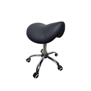 Imagem de Cadeira Mocho Sela em Aço Cromado Bk Estetica Dentista Tatuador com ajuste de altura