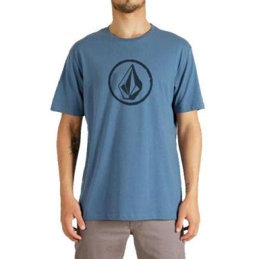 Imagem de Camiseta Volcom Spray Stone Sm24 Masculina Mescla Azul