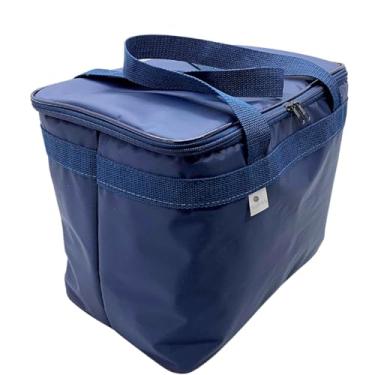 Imagem de Bolsa Térmica 20 Litros - Churrasco, Bebidas, Praia, Futebol, Lazer, Férias, Viagem, Alimentos, Etc - Não Vasa (Azul-Marinho)