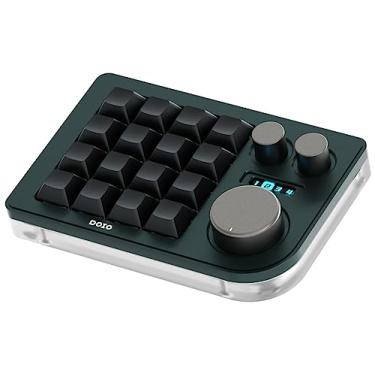 Imagem de Mini teclado de design programável com botão triplo macro KEEBMONKEY Megalodon, 16 teclas (verde)