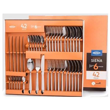 Imagem de Faqueiro 42 Peças em Aço Inox Siena Brinox (Serve 6 Pessoas)