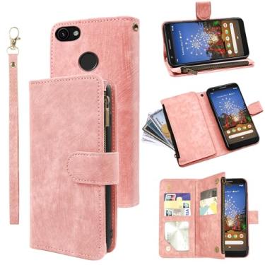 Imagem de Dibosom Capa carteira compatível com Google Pixel 3a XL e couro vintage premium com suporte para cartão de crédito, acessórios de celular, capa para celular Pixel3aXL Pixle 3aXL A3 Pixel3a LX mulheres