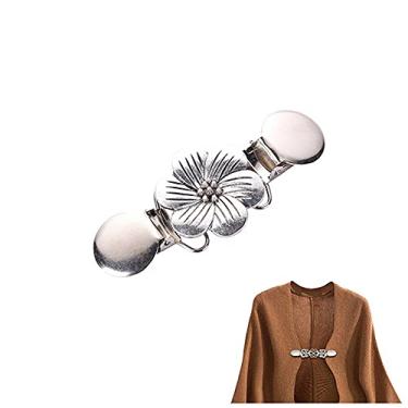 Imagem de 1 peça vintage padrão de metal clipe de roupas apertando lenço de seda fivela clipe bico de pato acessórios femininos, #17 Jasmine, P