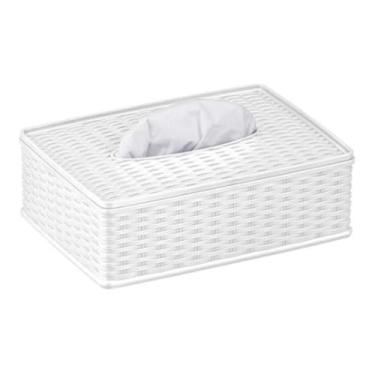 Imagem de Porta Lenços Papel Umedecido Casa Escritório Decoração (Branco)