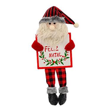 Imagem de Magizi Papai Noel Placa Xadrez Buf 11,5X30Cm - M34-2120 - Yangzi, Verde