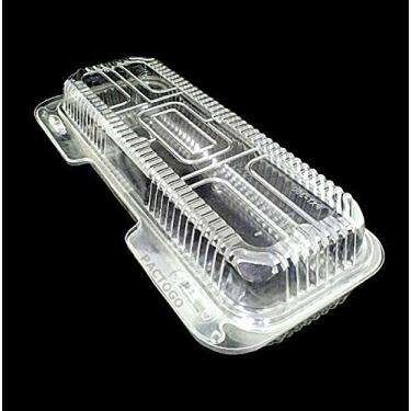 Imagem de Recipiente de plástico transparente articulado/sub e hoagie/recipiente dinamarquês 30,48 cm x 12,70 cm #PXT350, Clear, 12 x 5", 25