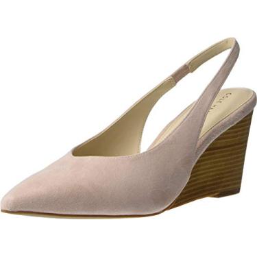 Imagem de Cole Haan Elnora Escarpin feminino com alça traseira (80 mm), Camurça rosa mogno, 7.5