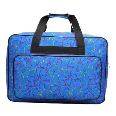 Imagem de rockible Bolsa de transporte para máquina de costura, bolsa de organização doméstica, à prova de poeira, portátil, sacola de viagem, bolsa de máquina de, Azul