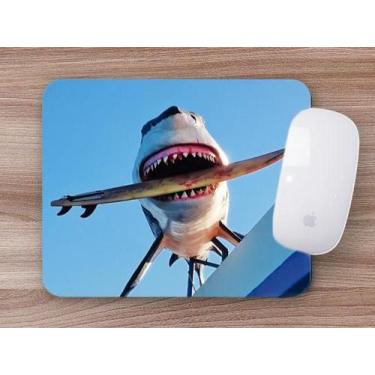 Imagem de Mouse Pad Emborrachado Personalizado Tubarão com Prancha - Deluzz