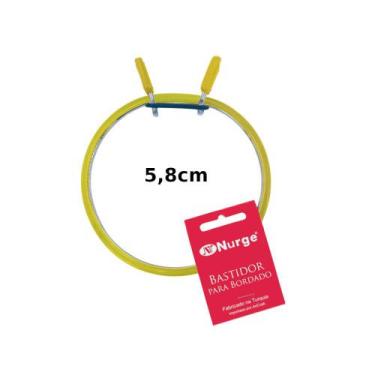 Imagem de Bastidor de Metal 5,8cm Para Bordado Nurge Amarelo