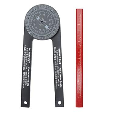 Imagem de Localizador de ângulo 360 graus, rotação de fácil medição, tamanho portátil, transferidor preciso de serra de esquadria para marcenaria