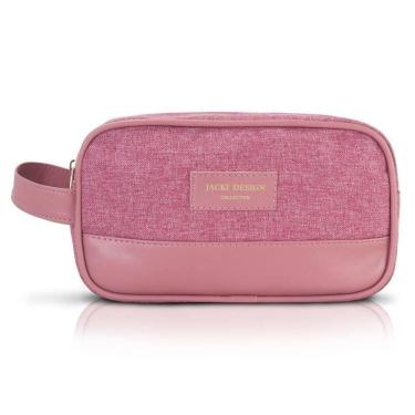 Imagem de Necessaire Com Alça Lateral Jacki Design - Joy Rosa