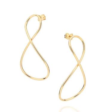 Imagem de Brincos banhado ouro 3x 24k 18k e 22k ou prata 925 femininos grandes m