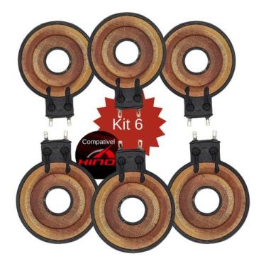 Imagem de Kit Com 6 Uni Reparo Tweeter Compatível Hinor Hi300 / Hi320 - Forceone