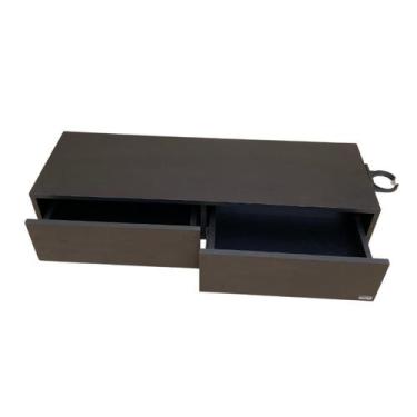 Imagem de Bancada Console Barbeiro Salão Preto Com 2 Gavetas - Sukev